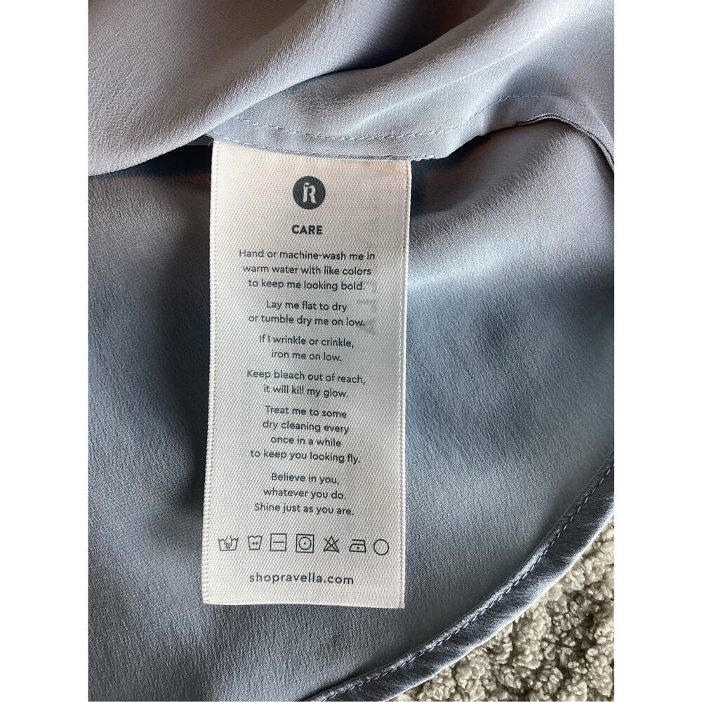 Ravella Milano Gray Silk Blouse - Women's Size Small minimalist designer - Picture 9 of 10